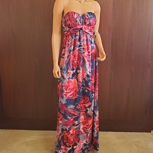 🎉HP🎉Gianni Bini Water Color Floral Long Maxi Dress